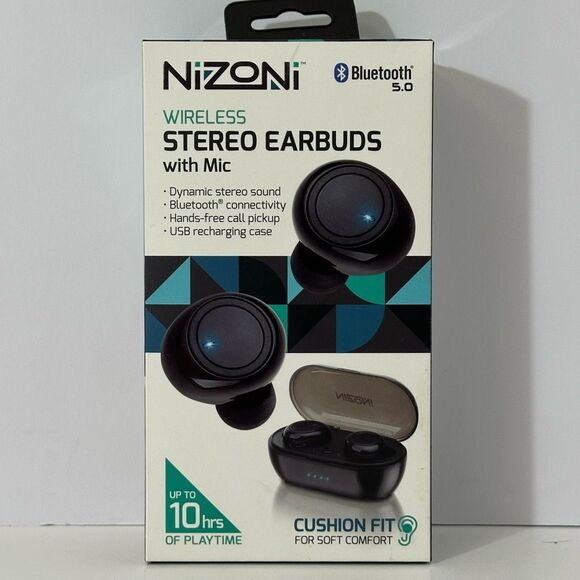 Nizoni Wireless Stereo Earbuds with Mic - Picture 1 of 10